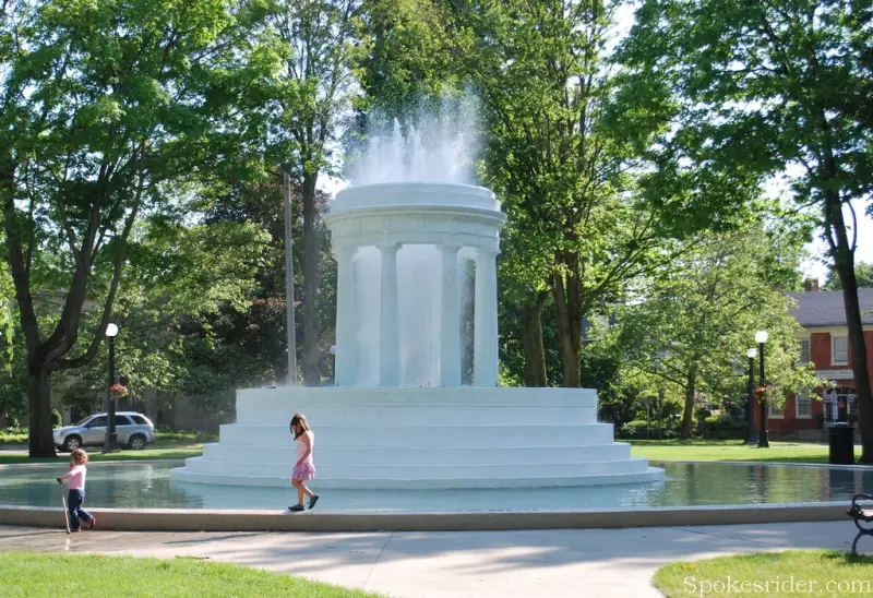 The historic fountain in downtown Marshall, Michigan